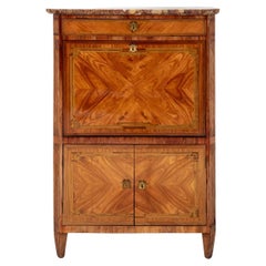 Louis XVI Stained Fruitwood Marquetry Secretaire