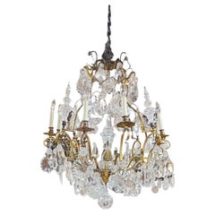 Louis XVI Style 12-Light Gilt Bronze and Crystal Chandelier