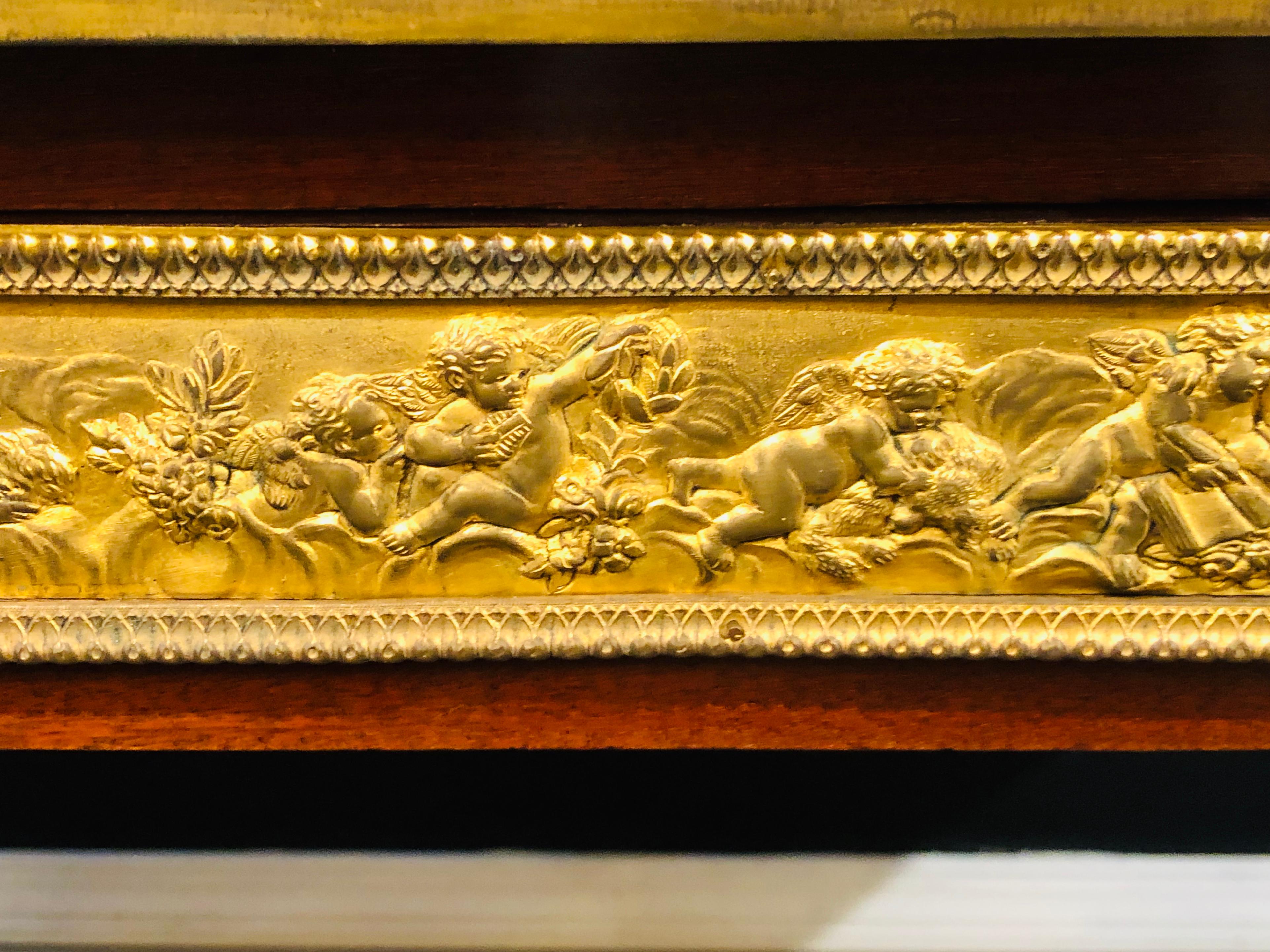 Linke de bureau de style Louis XVI monté sur bronze du XIXe-XXe siècle en vente 7