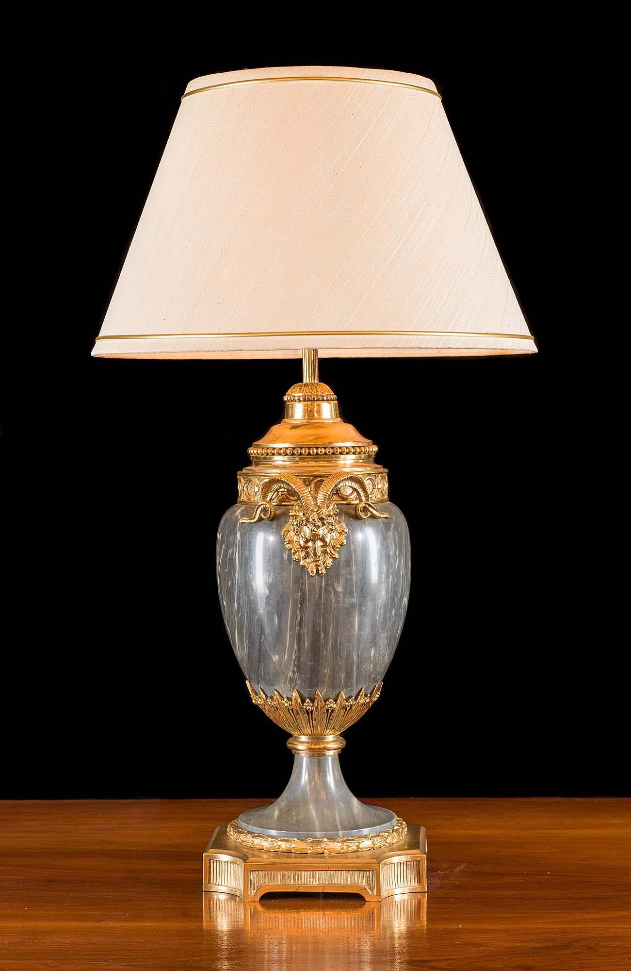 French Louis XVI Style 19th Century Antique Marble Table Lamp