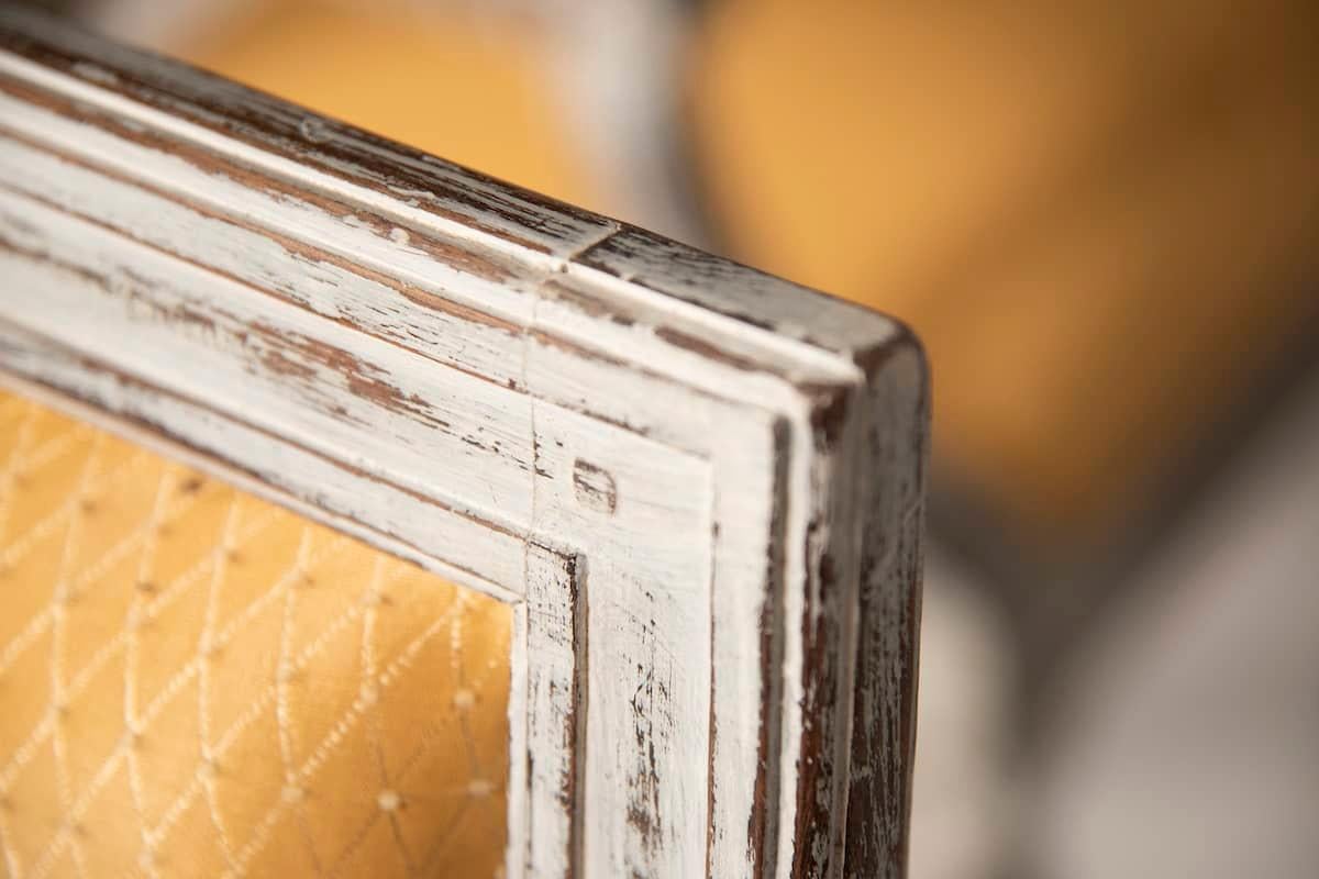 Louis XVI Style 3 Distressed Armchairs For Sale 8