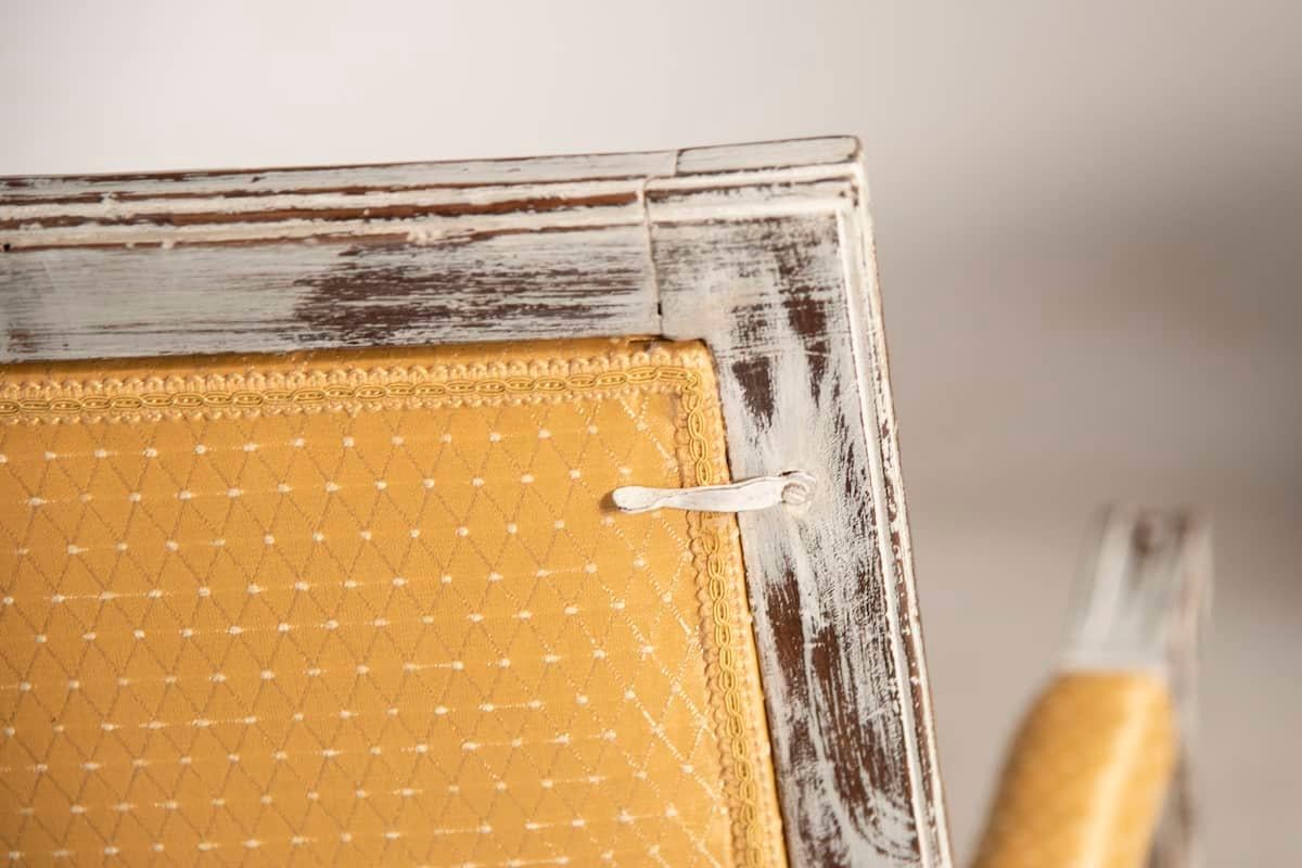 Louis XVI Style 3 Distressed Armchairs For Sale 11