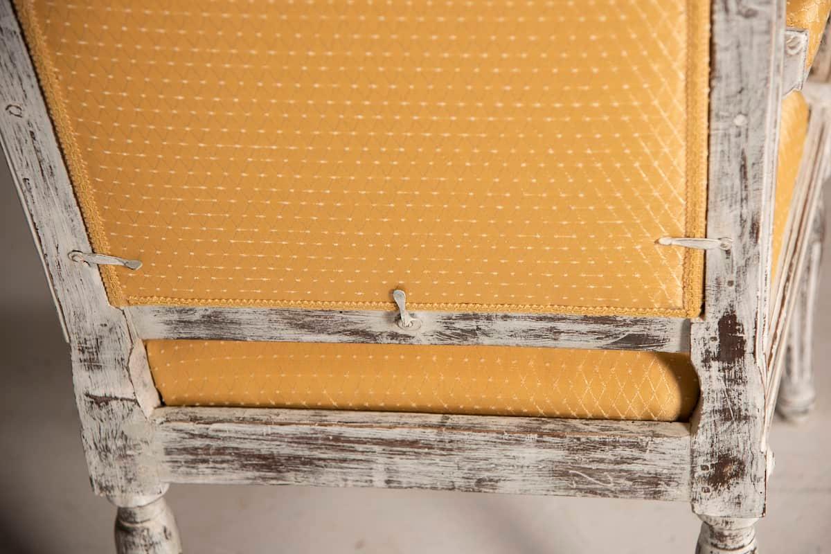 Louis XVI Style 3 Distressed Armchairs For Sale 12
