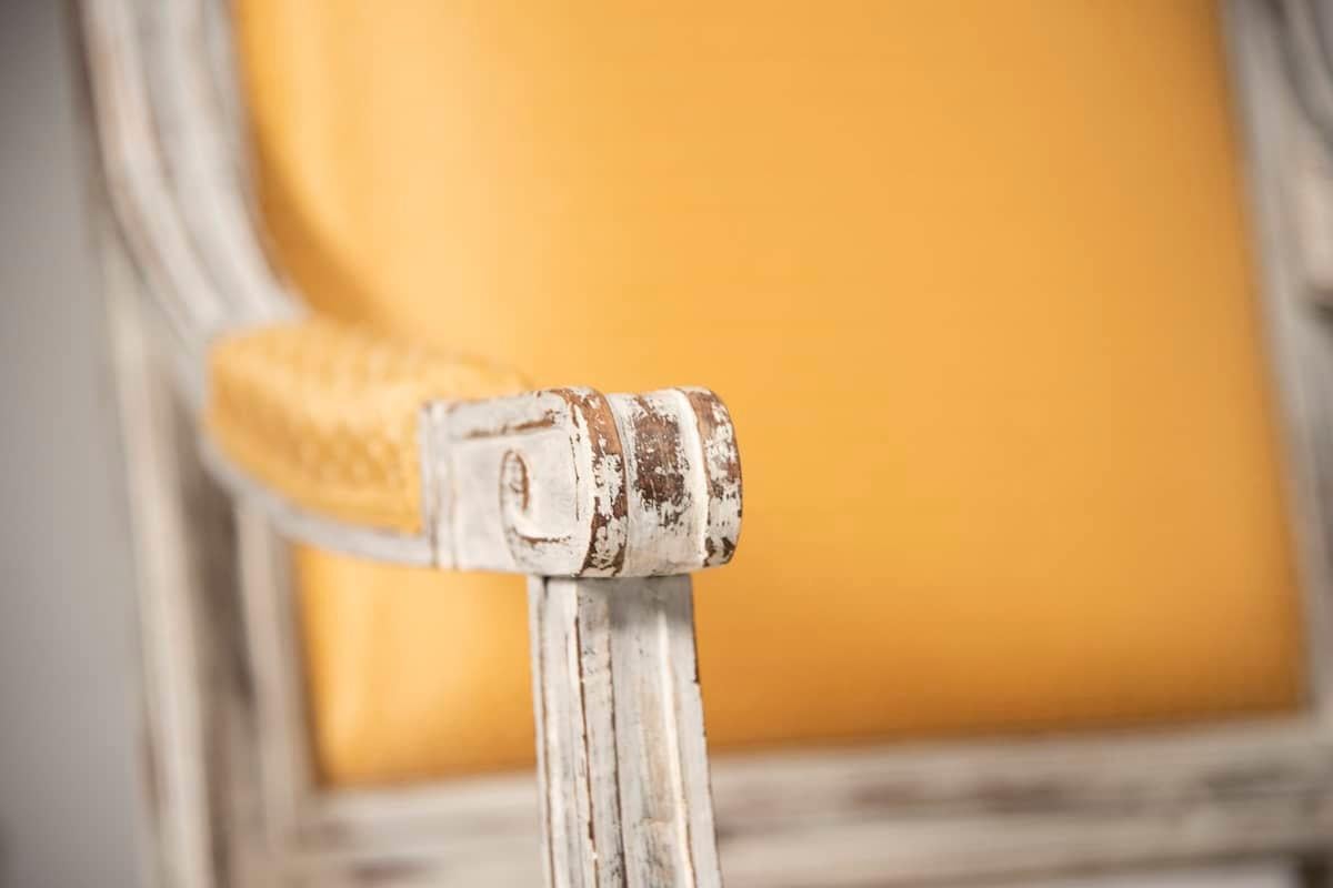 Louis XVI Style 3 Distressed Armchairs For Sale 2