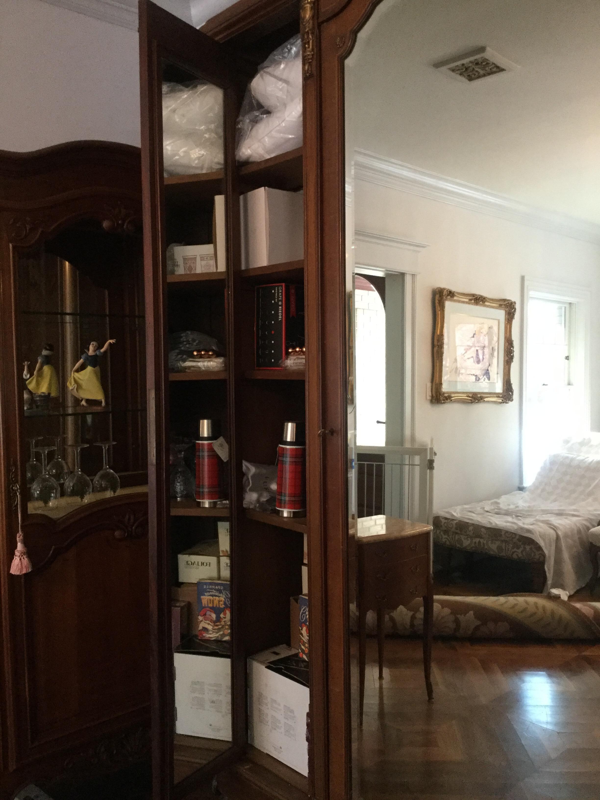Louis XVI Style 3-Door Armoire In Good Condition For Sale In Livingston, NJ