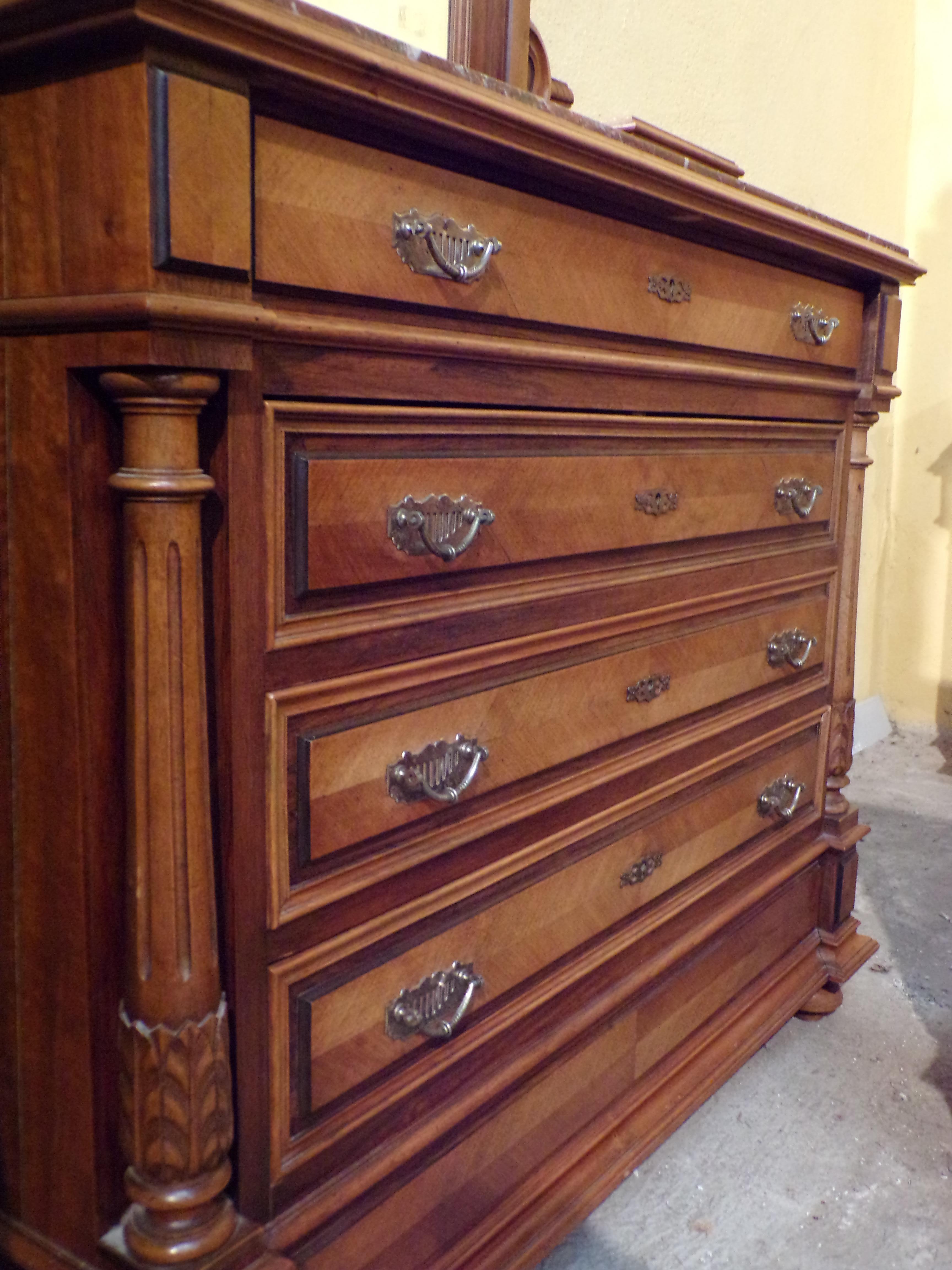 Mobilier de chambre à coucher de style Louis XVI de 4 pièces, vers 1900 6