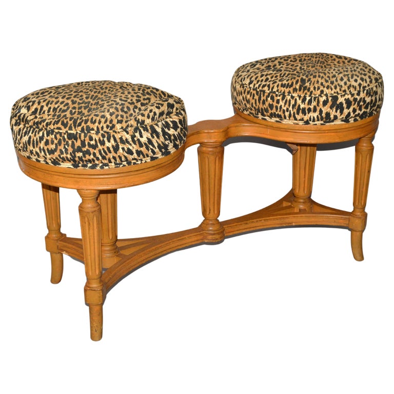 Banc/Tabouret De Piano 2 Places Avec Coffre De Rangement Hauteur