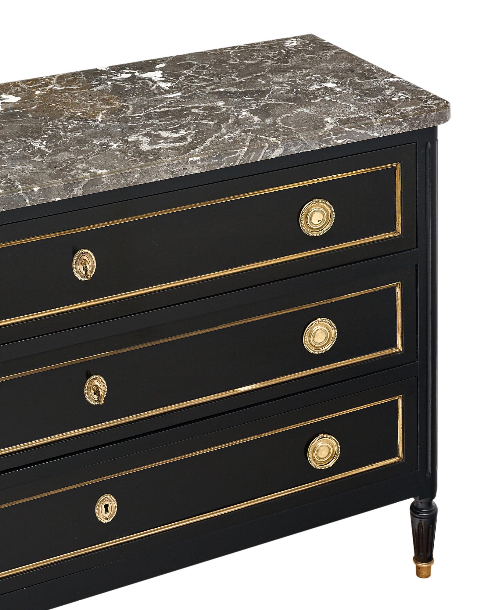 Louis XVI Style Antique Chest of Drawers In Good Condition For Sale In Austin, TX