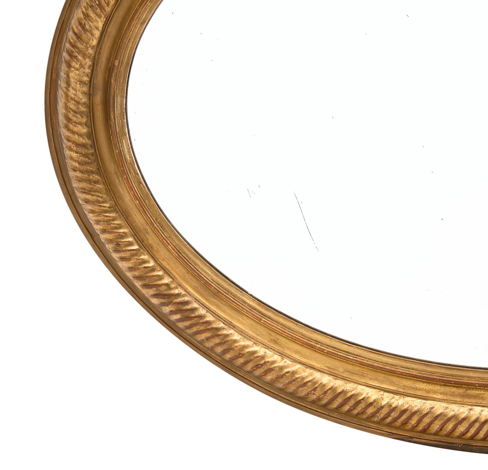 Early 20th Century Louis XVI Style Antique Oval Mirror