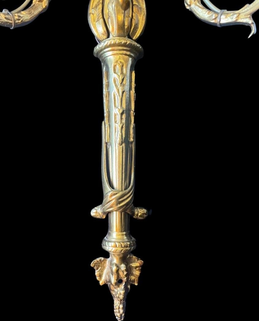 Late 20th Century Louis XVI Style Antique Wall Lights For Sale