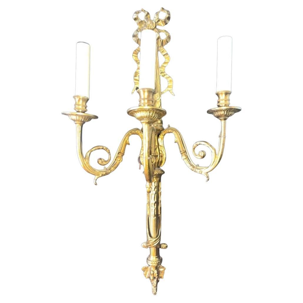 Louis XVI Style Antique Wall Lights For Sale