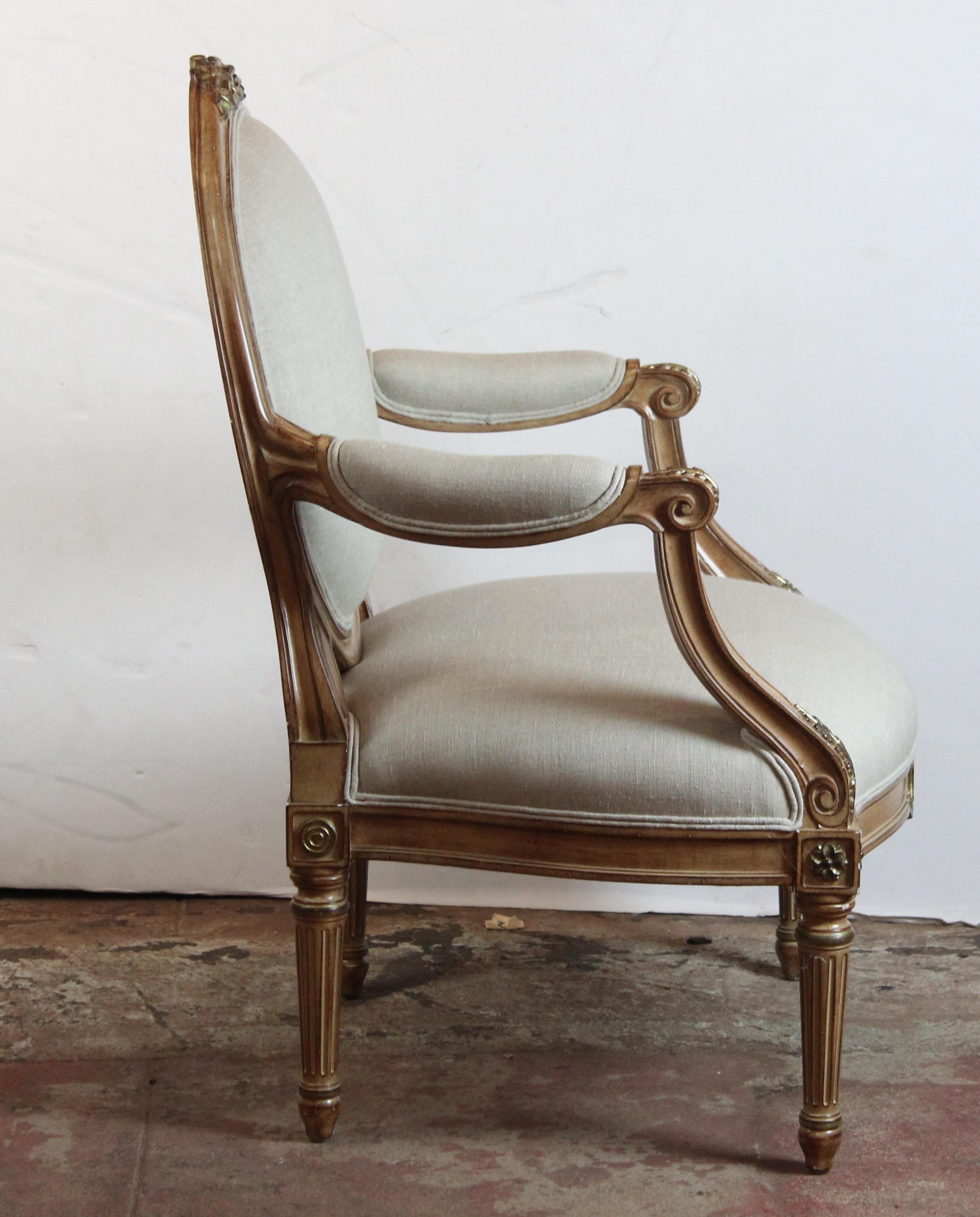 Louis XVI Style Armchair In Excellent Condition In Pomona, CA