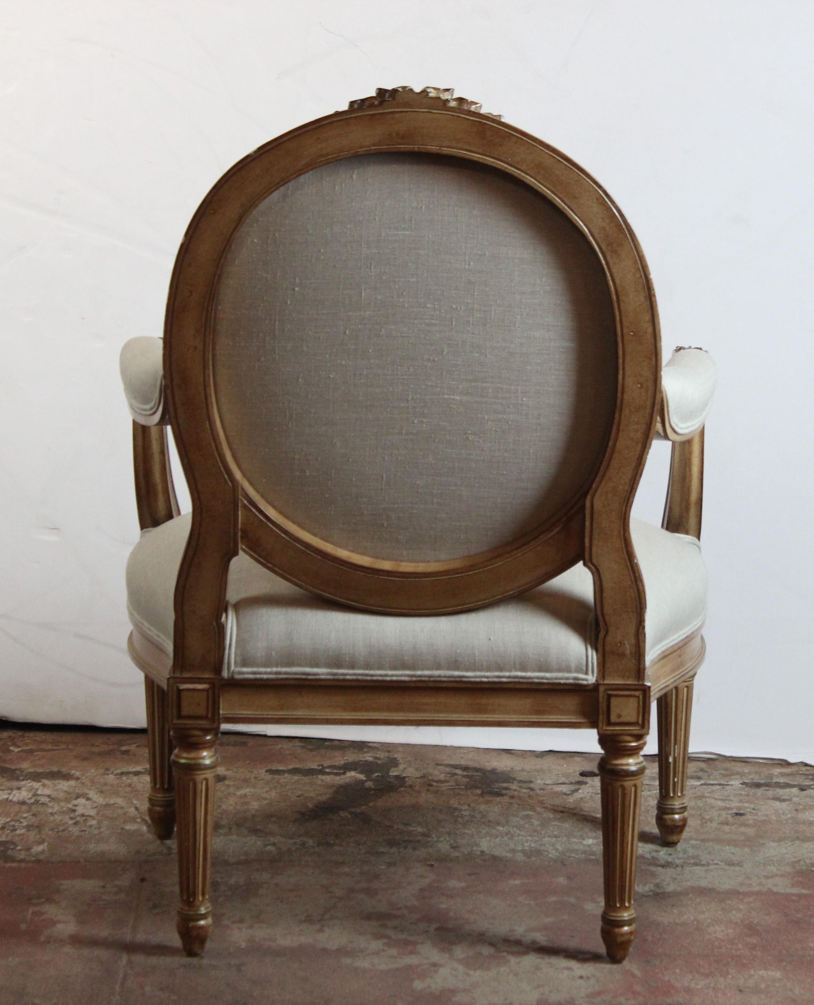 Contemporary Louis XVI Style Armchair