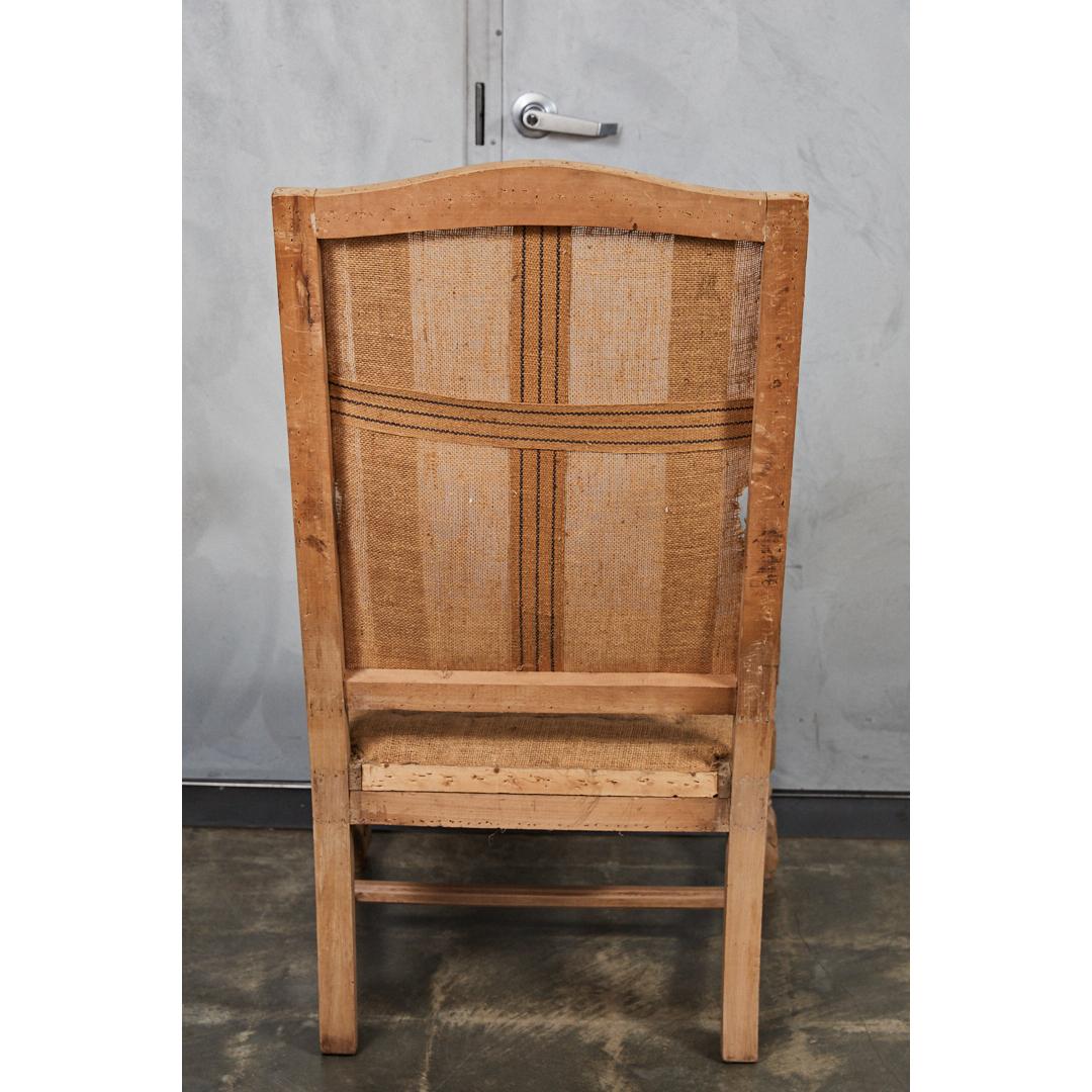 Wood Louis XVI Style Armchair For Sale