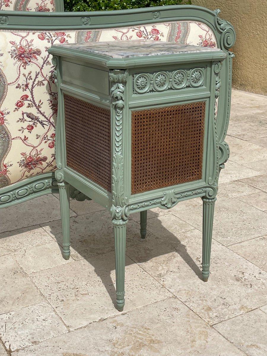 Louis XVI Style Bed and Nightstand - XIXth century For Sale 4