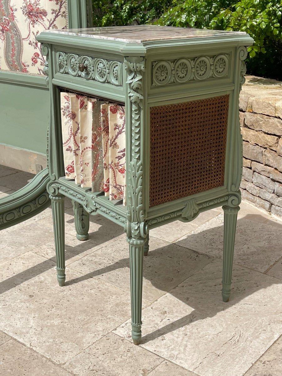 Louis XVI Style Bed and Nightstand - XIXth century For Sale 2