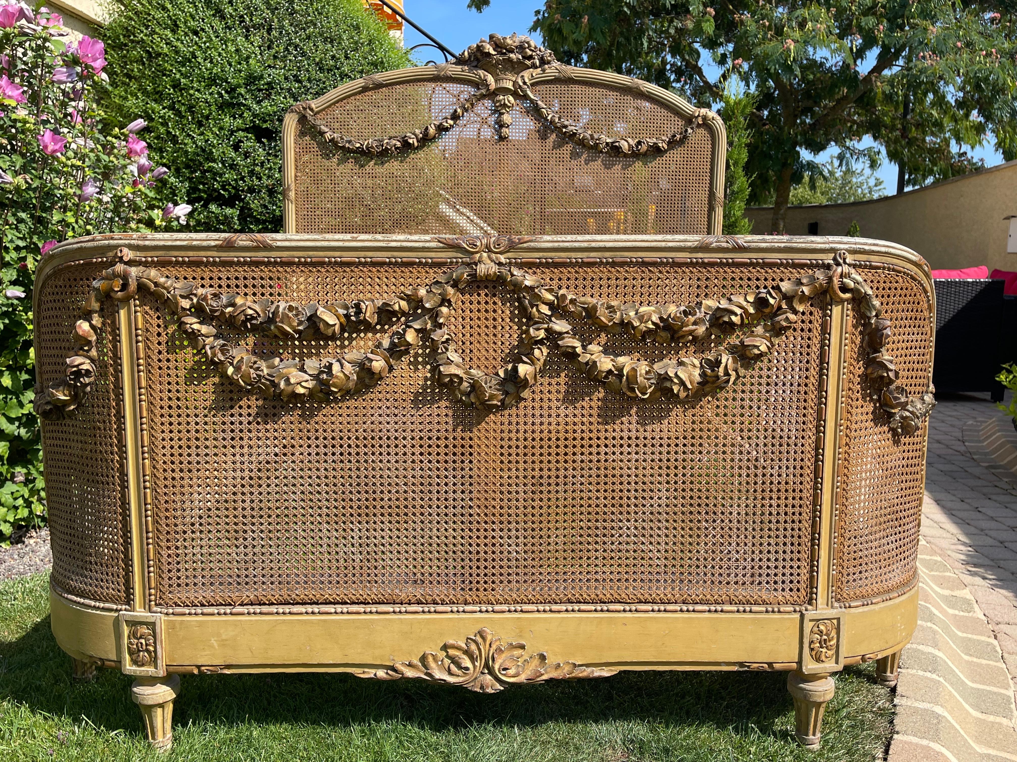 19th Century Louis XVI Style Bed For Sale