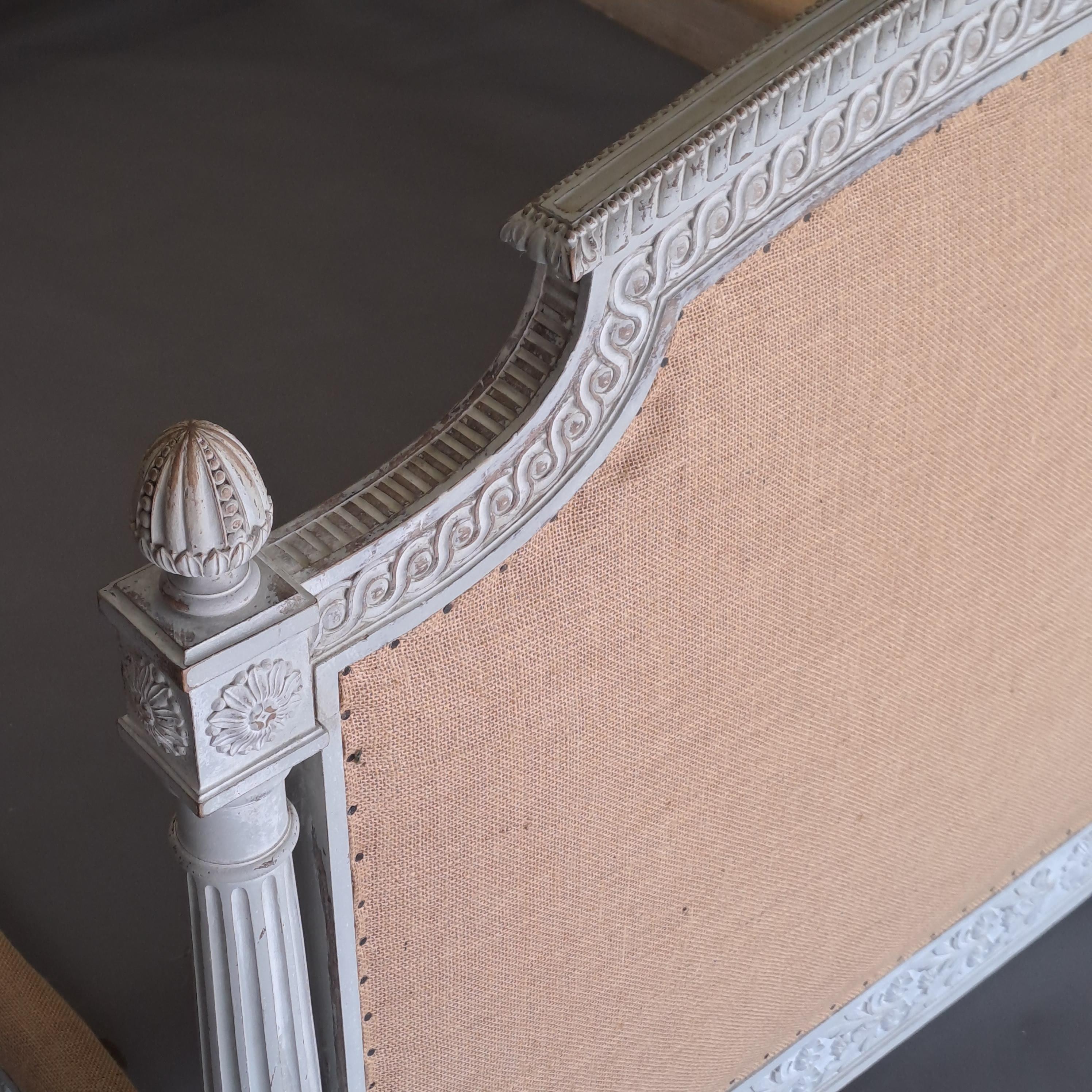 Louis XVI Style Bed In Lacquered And Carved Wood 1