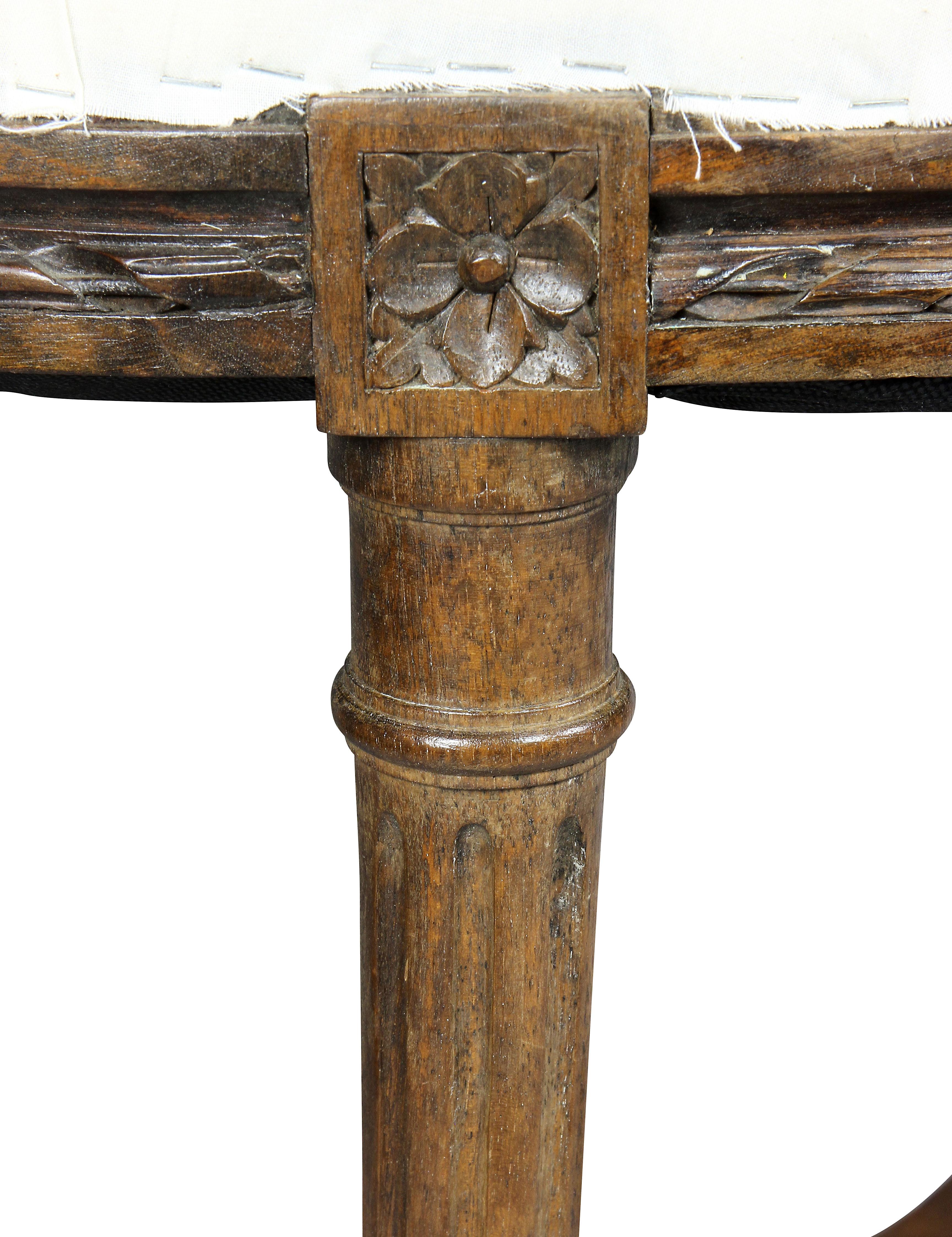 18th Century Louis XVI Style Beech Footstool