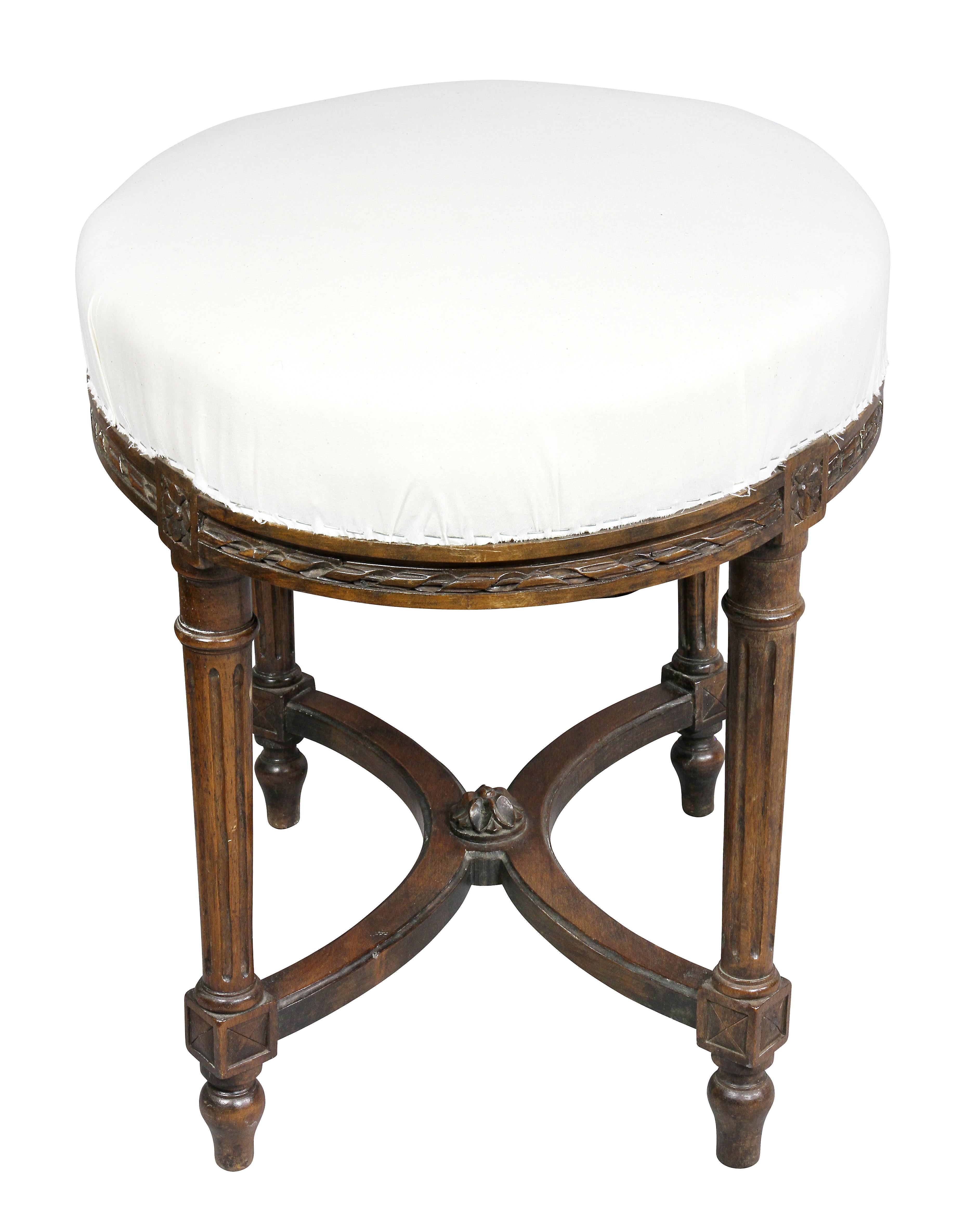 Louis XVI Style Beech Footstool 3
