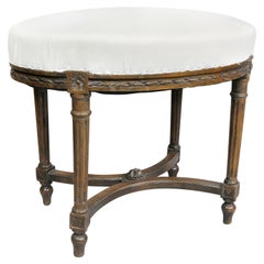 Antique Louis XVI Style Beech Footstool