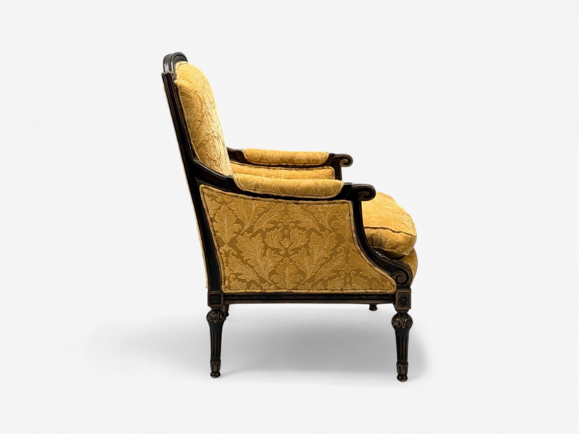 Louis XVI Style, Beige Fabric, Mahogany, Lounge Chairs, France, 1920s For Sale 4