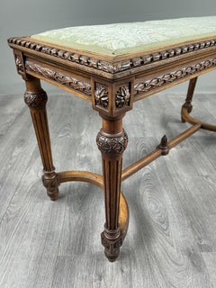 Louis XVI Style Bench Seat In Carved Wood, 19th Century