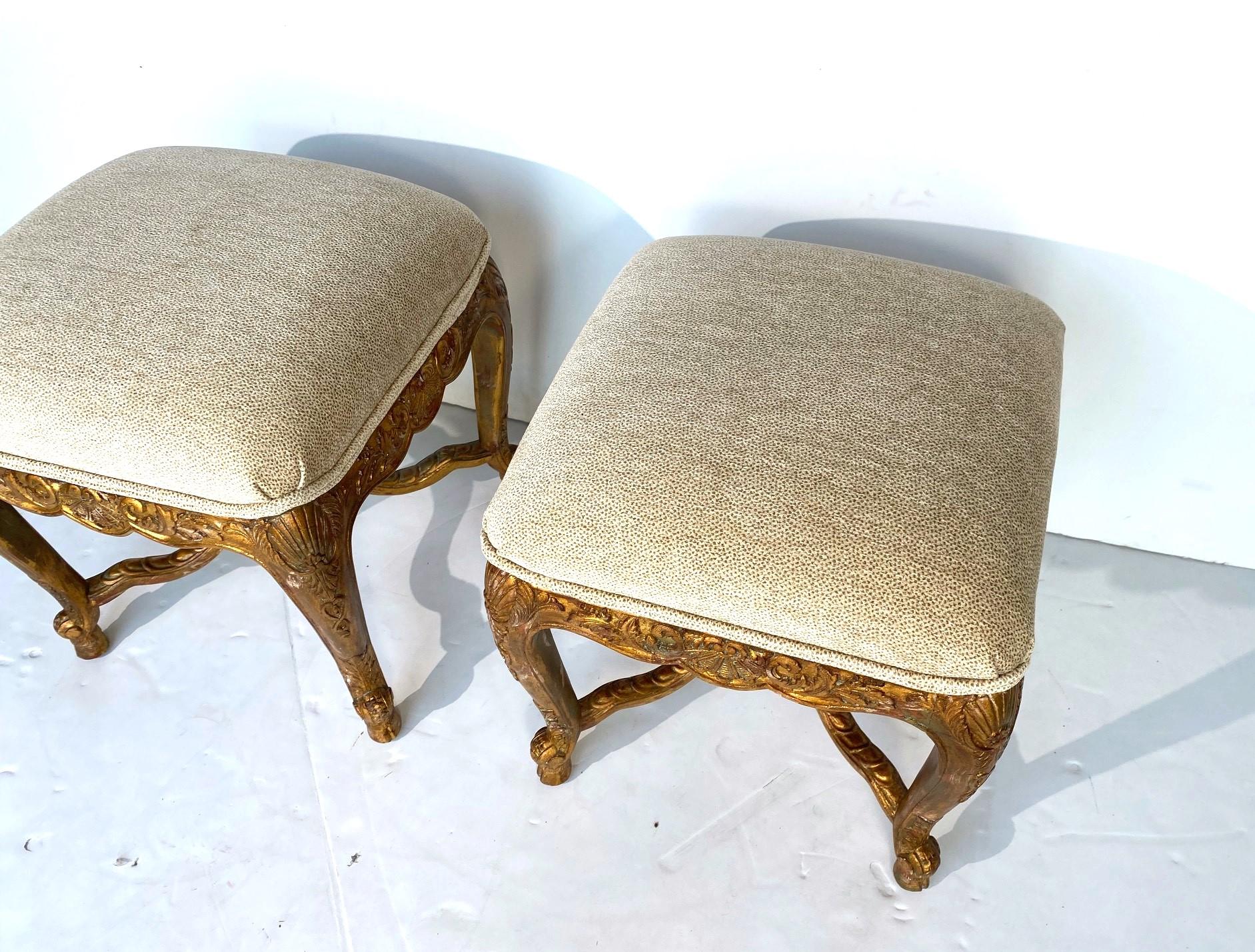 Louis XVI Style Bench Set of 2 In Good Condition For Sale In Pomona, CA