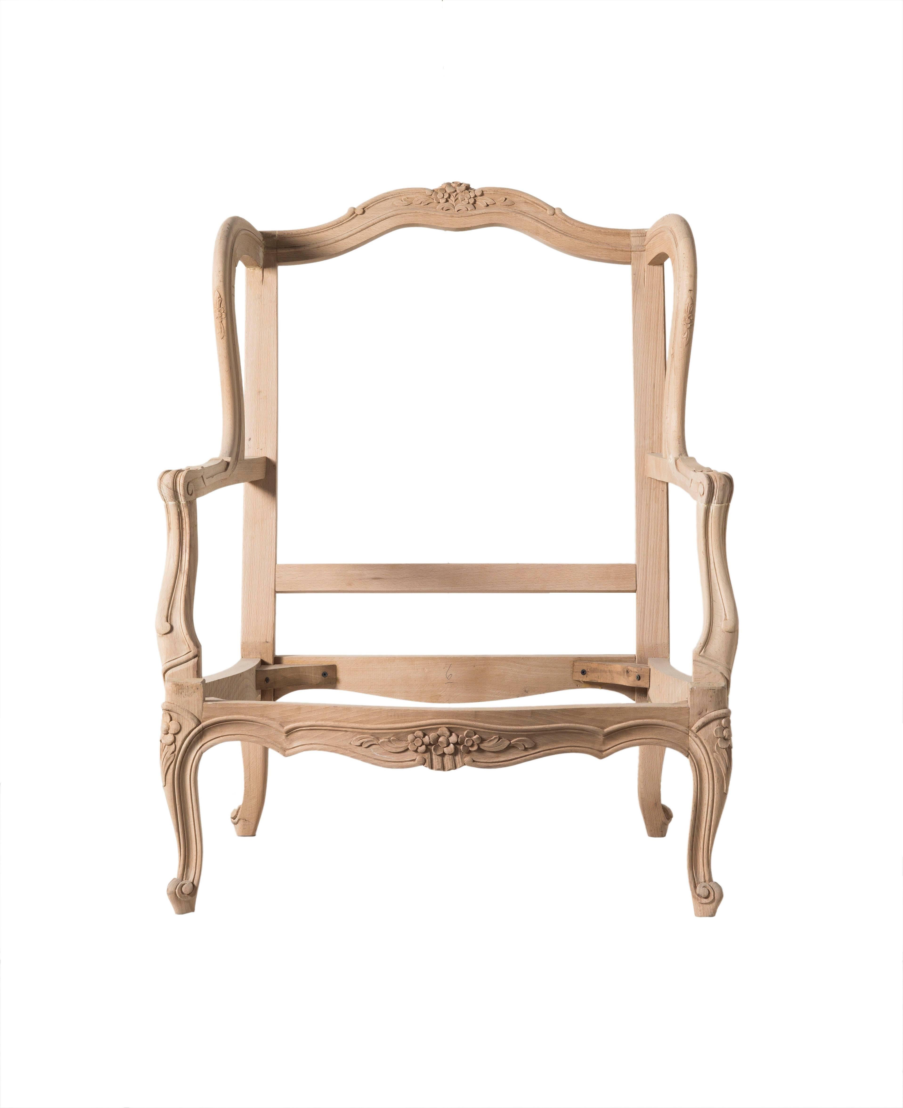 Chippendale Louis XVI Style Bergere Chair