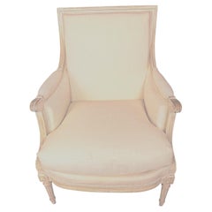 Louis XVI Style Bergere Chair with Linen