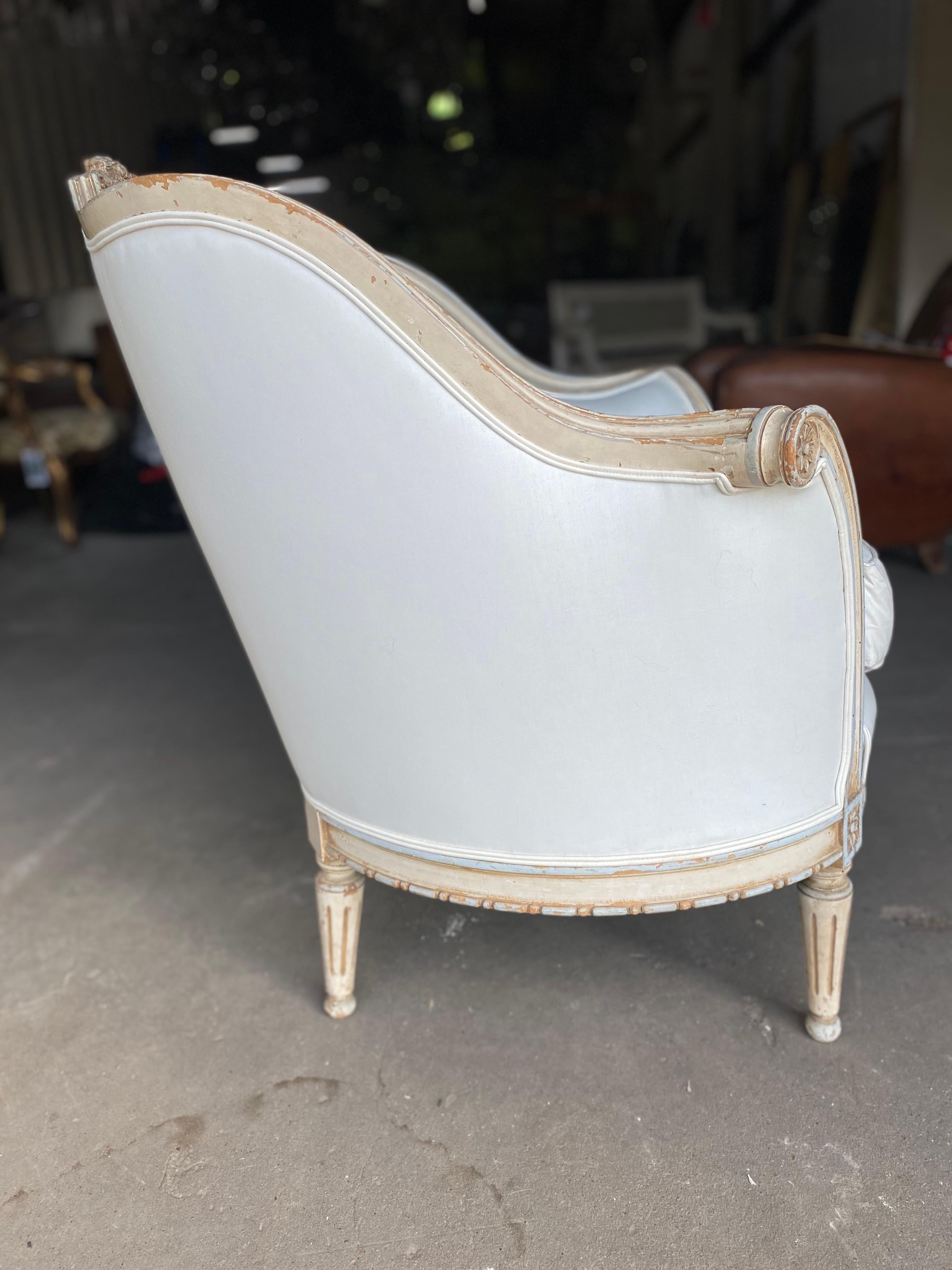 Louis XVI Style Bergere Chairs For Sale 2