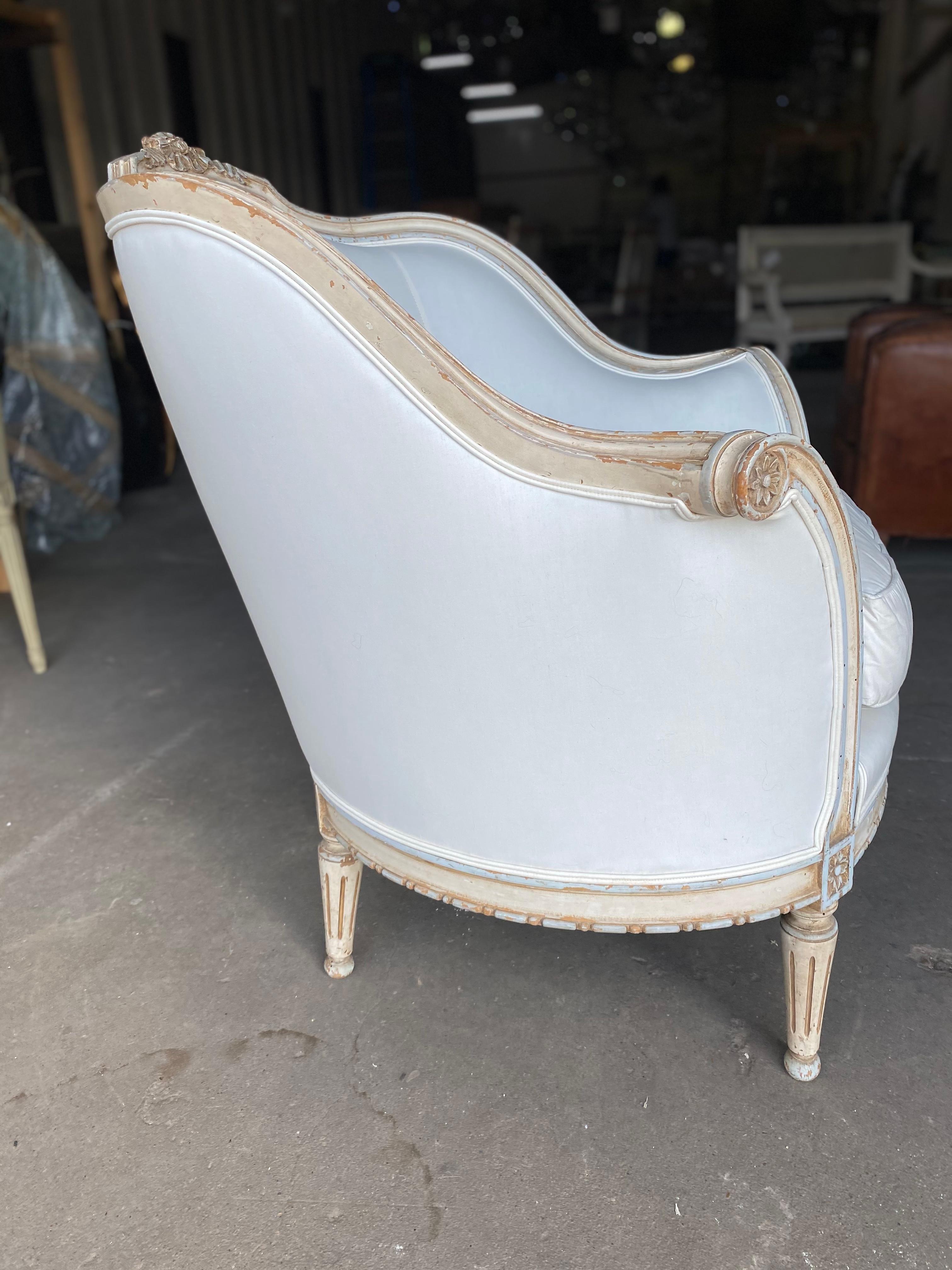Louis XVI Style Bergere Chairs For Sale 1