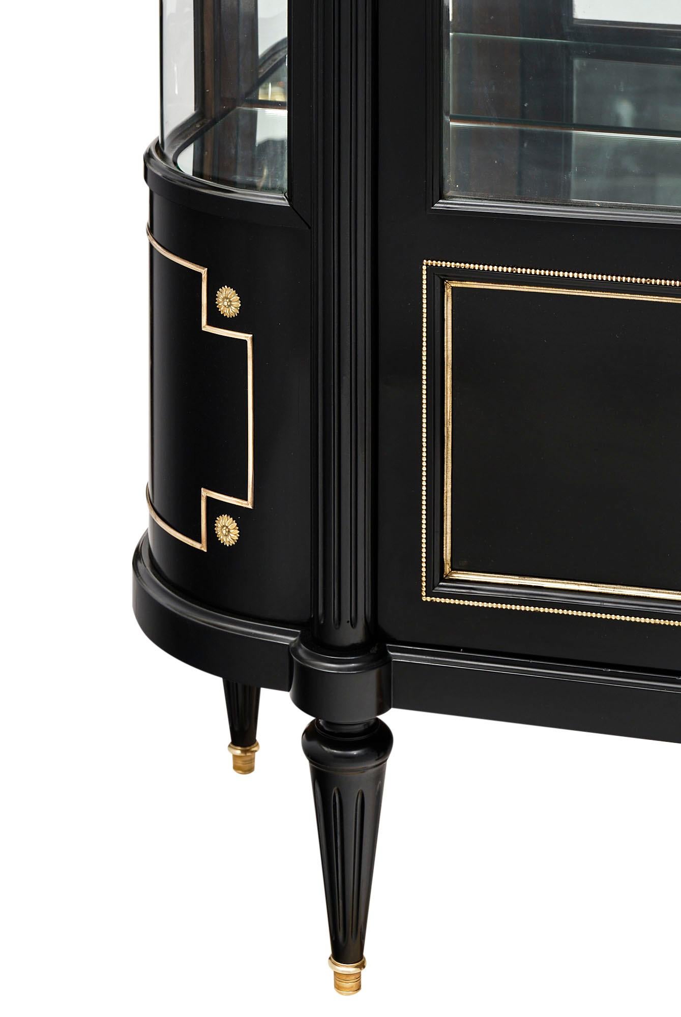 Brass Louis XVI Style Bookcase