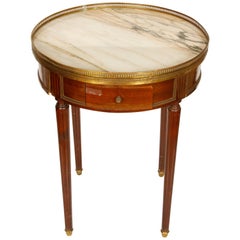 Louis XVI Style Bouillotte Marble Top Table
