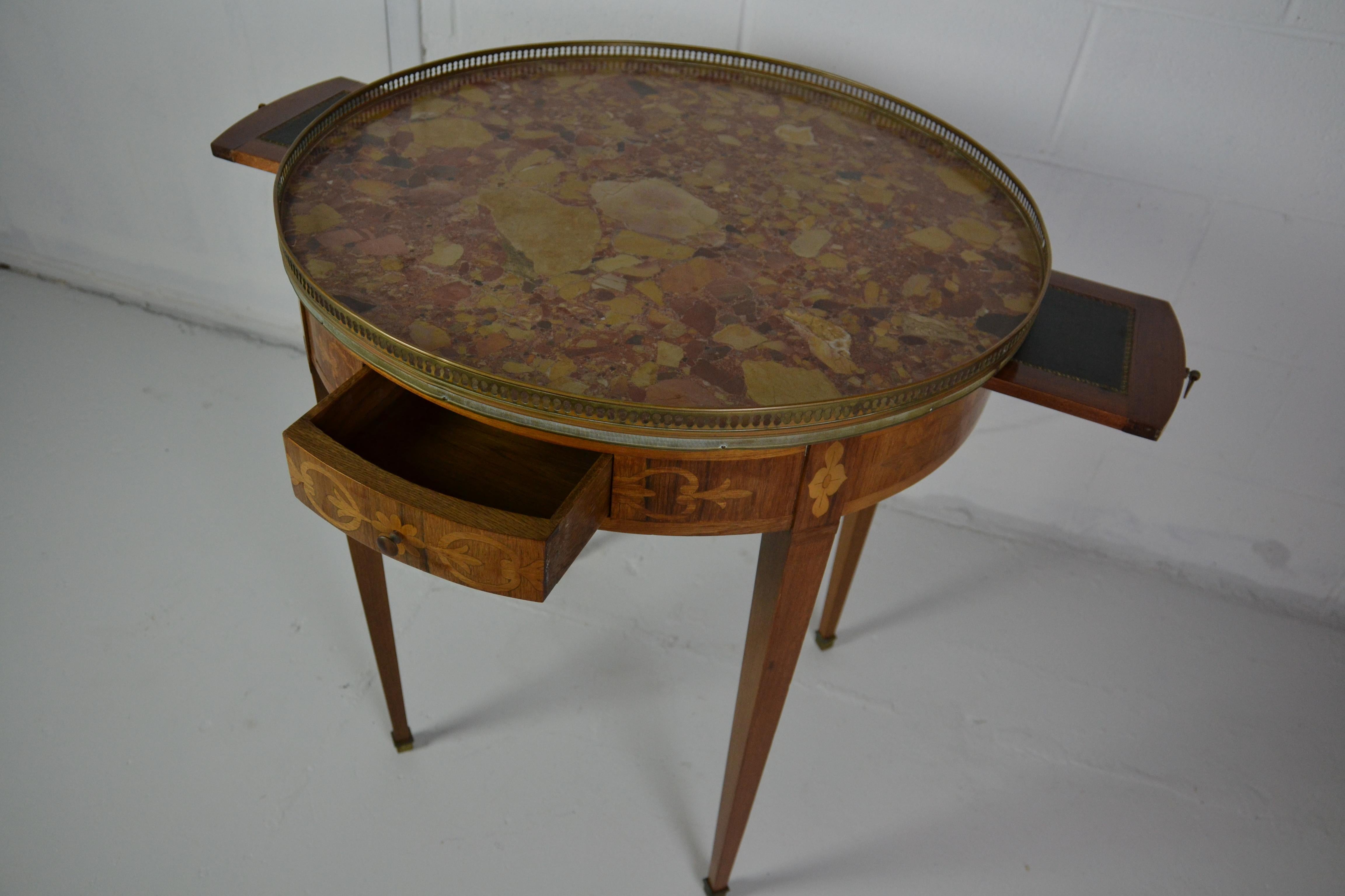 Brass Louis XVI Style Bouillotte Table