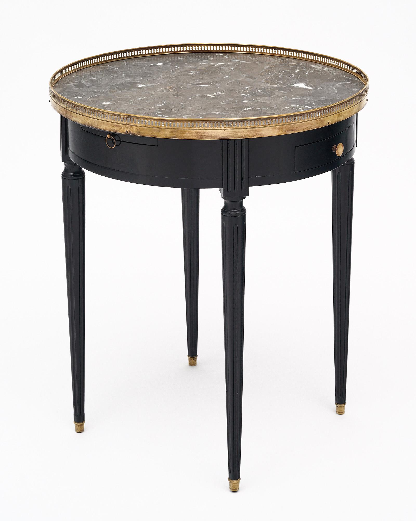 Brass Louis XVI Style Bouillotte Table For Sale