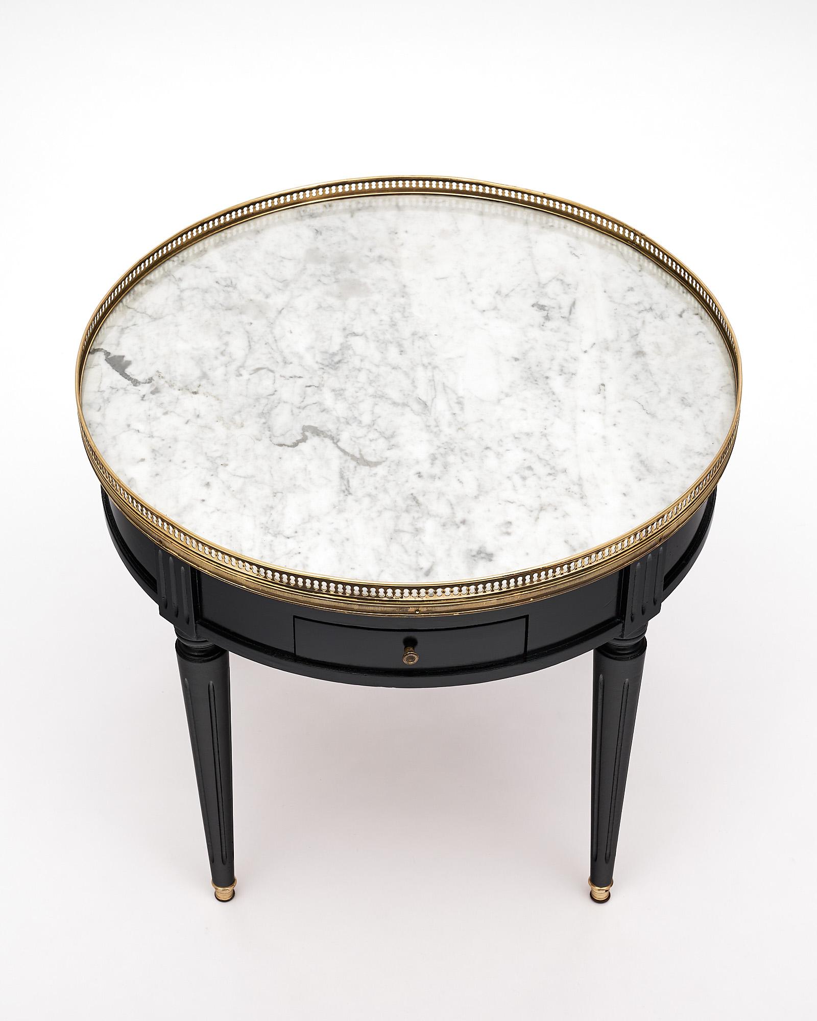Brass Louis XVI Style Bouillotte Table with Leaves