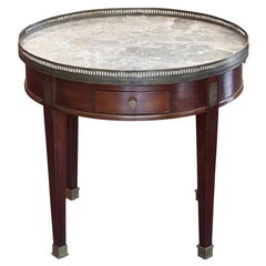 Louis XVI Style Bouillotte Table with Marble Top