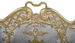 Louis XVI Style Brass Fire Screen, 19th Century