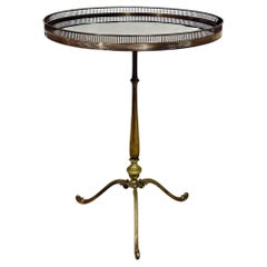 Louis XVI Style Brass Gueridon Side Table, Early 20th Century