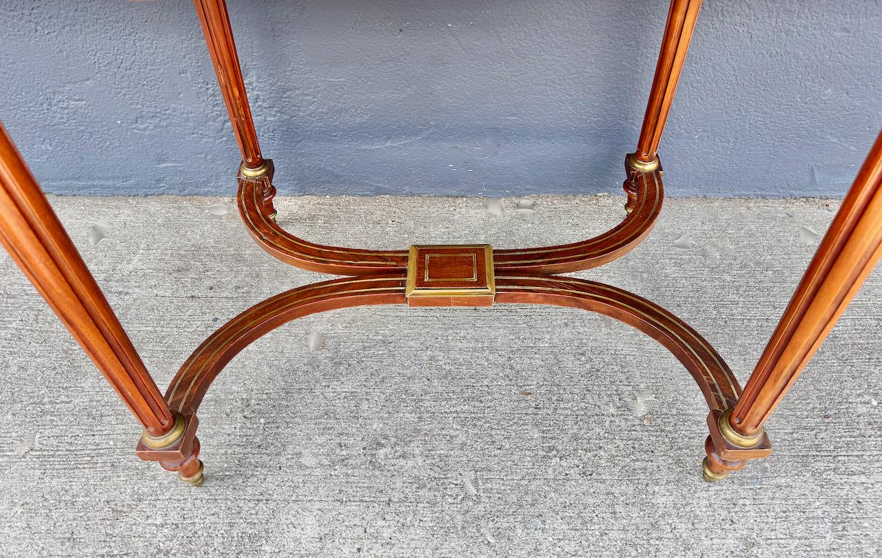Louis XVI-Style Brass Inlaid Writing Table For Sale 2