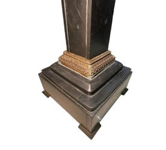 Louis XVI Style Bronze and Black Marble Pedestal