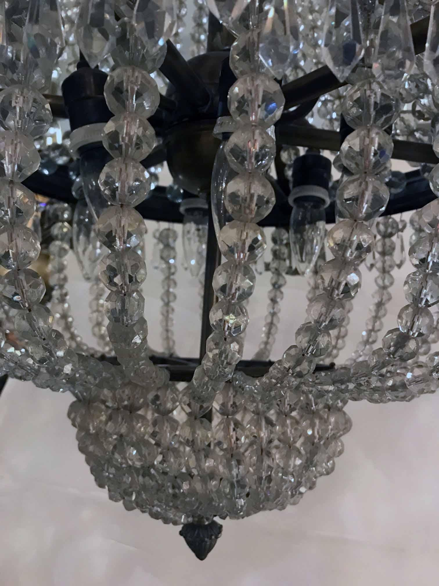 Louis XVI Style Bronze and Crystal Chandelier ,   For Sale 2