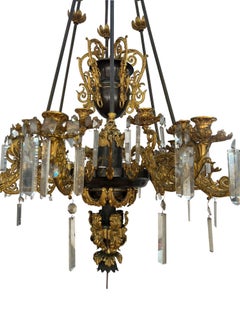 Kronleuchter aus Bronze und Ormolu im Stil Louis XVI, um 1860