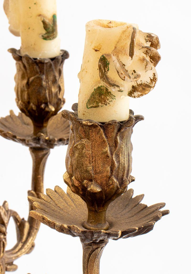 Louis XVI Style Bronze Candelabra Mounted as Lamp For Sale 5