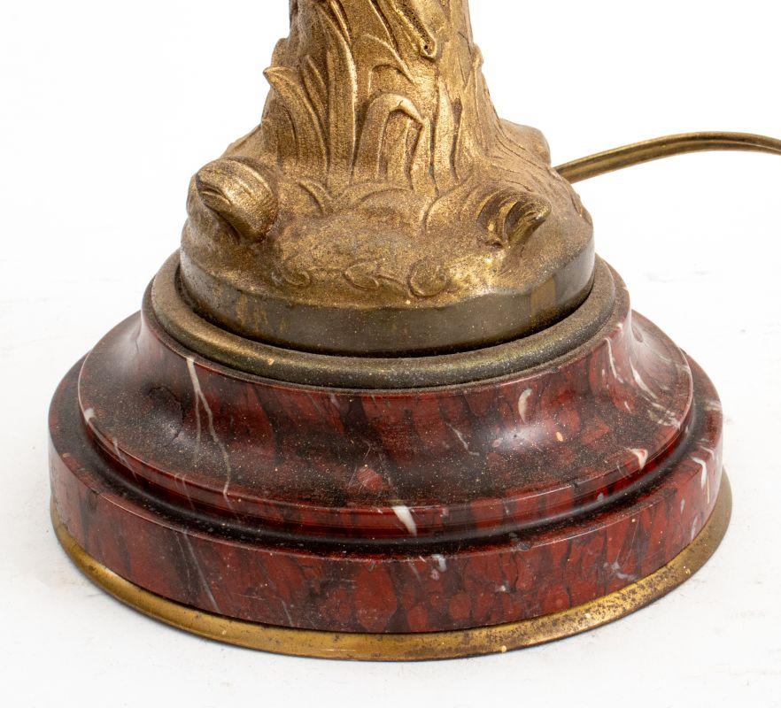 Louis XVI Style Bronze Candelabra Mounted as Lamp For Sale 7