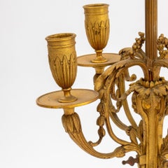 Louis XVI Style Bronze Candelabra Mounted as Lamp