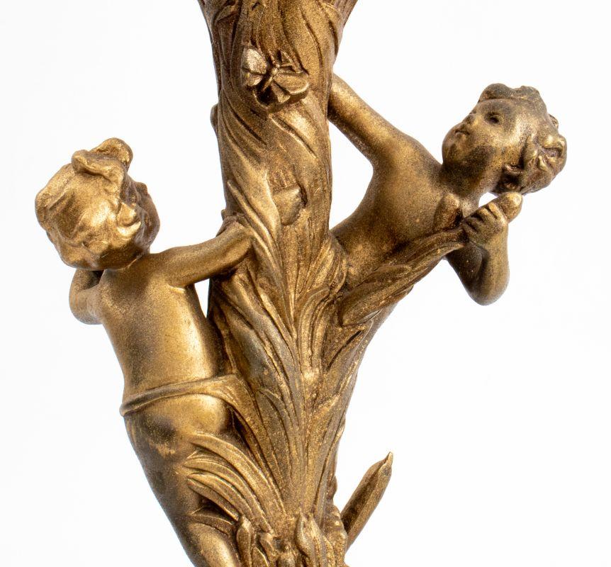 Louis XVI Style Bronze Candelabra Mounted as Lamp For Sale 2