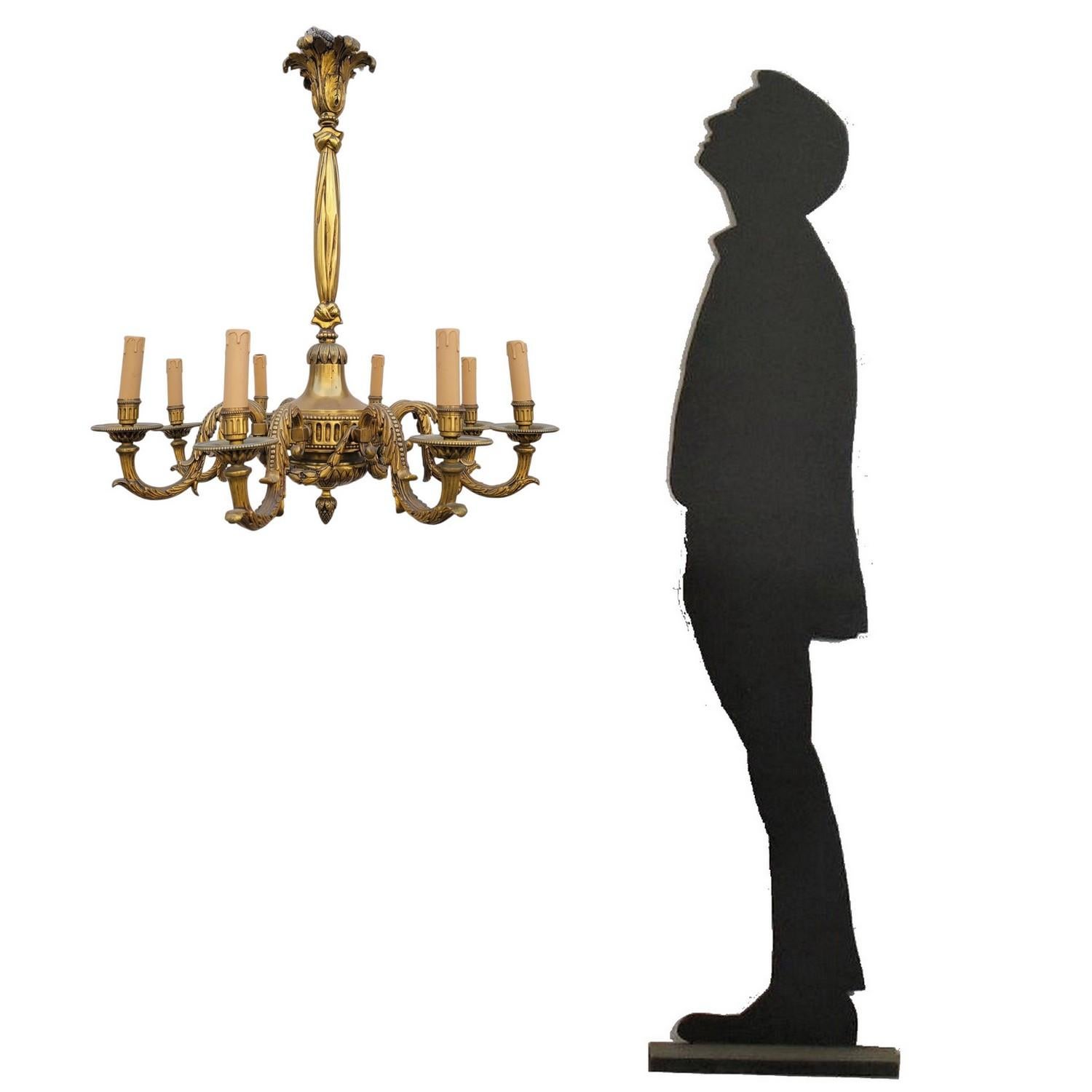 Lampadario in bronzo in stile Luigi XVI, XX secolo in vendita 7