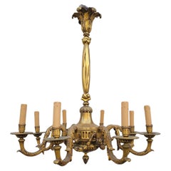 Lustre en bronze de style Louis XVI, 20e siècle